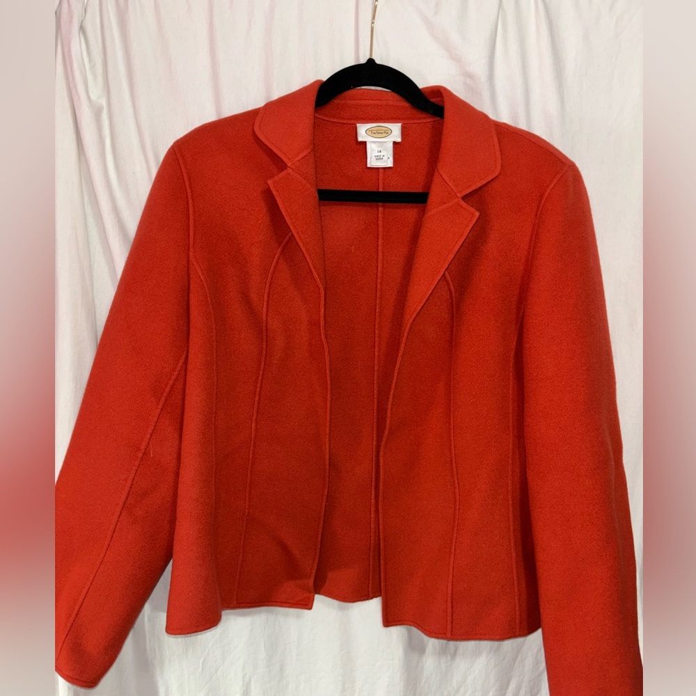 Talbots Red Wool Jacket Size 14